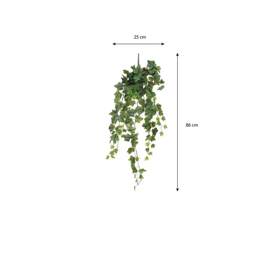 Mica Decorations Hedera Kunst Hangplant - H86 cm - Groen