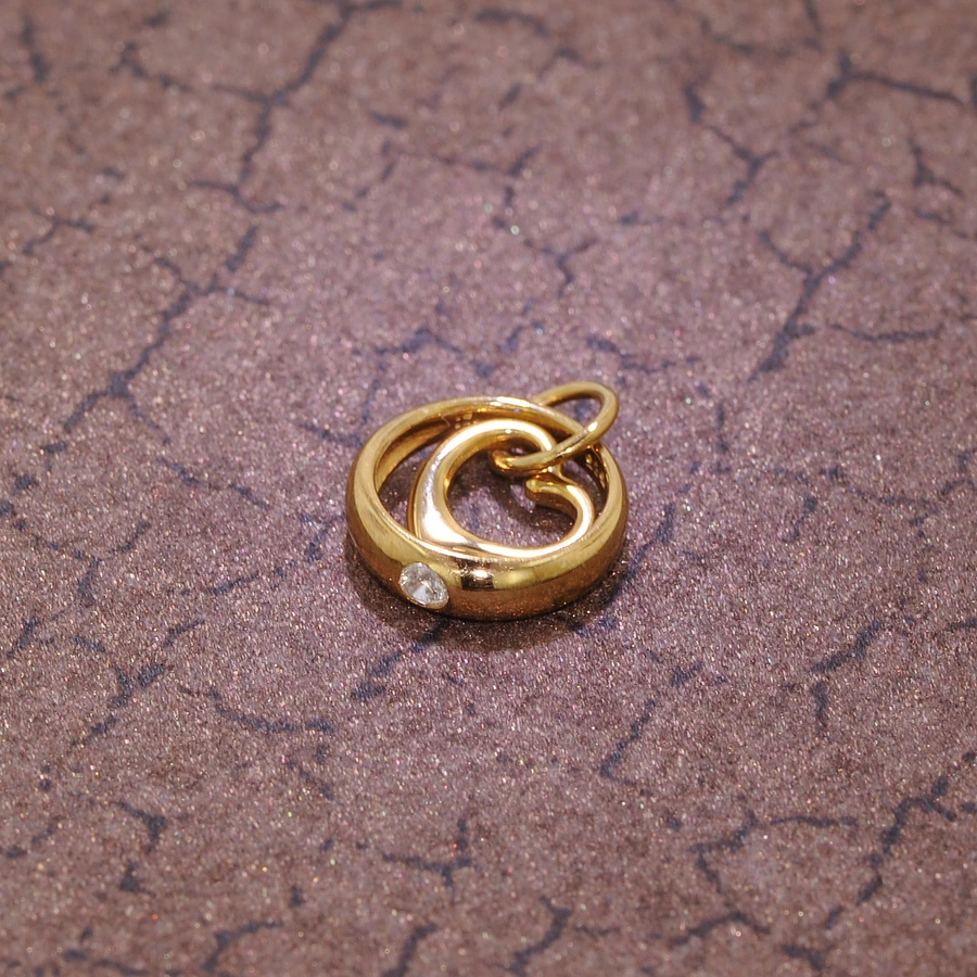 trendor Taufring mit Zirkonia und Herz Gold 585  14K gold