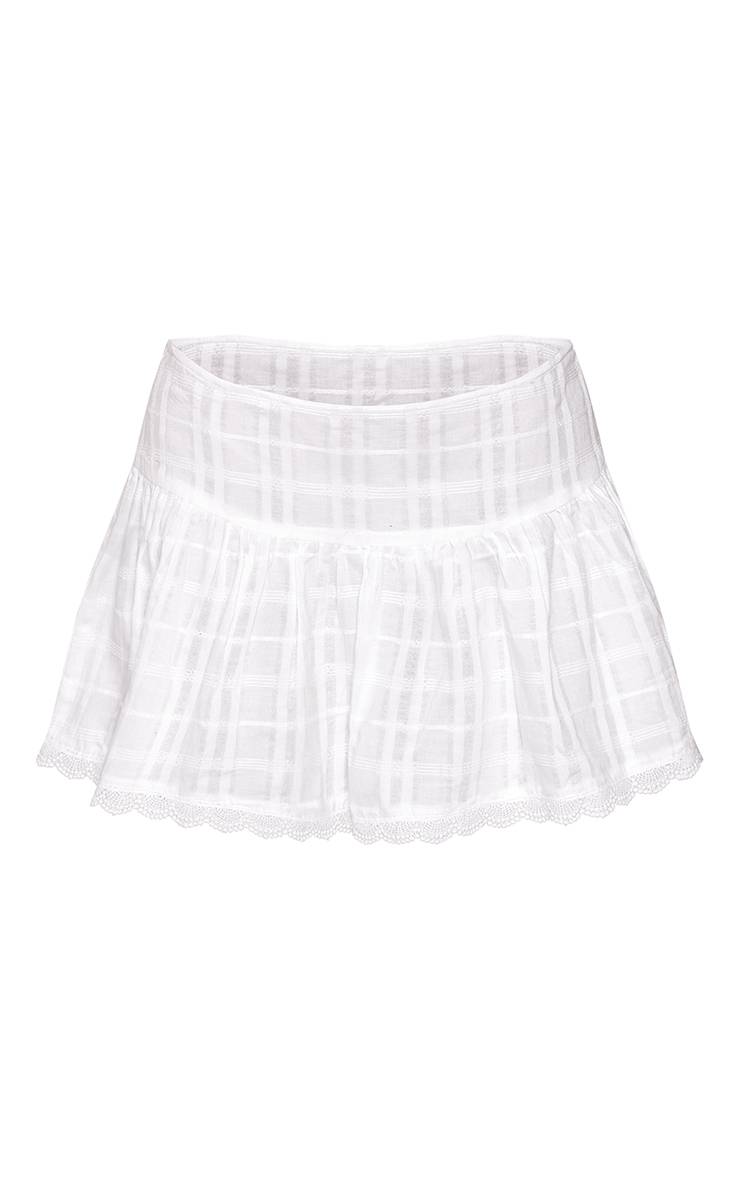 Blanc Ensemble Jupe Fluide Texturée Coordonnée