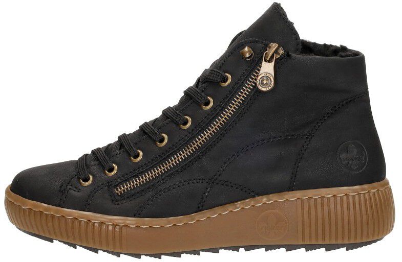 Rieker Veterschoenen Hoog zwart