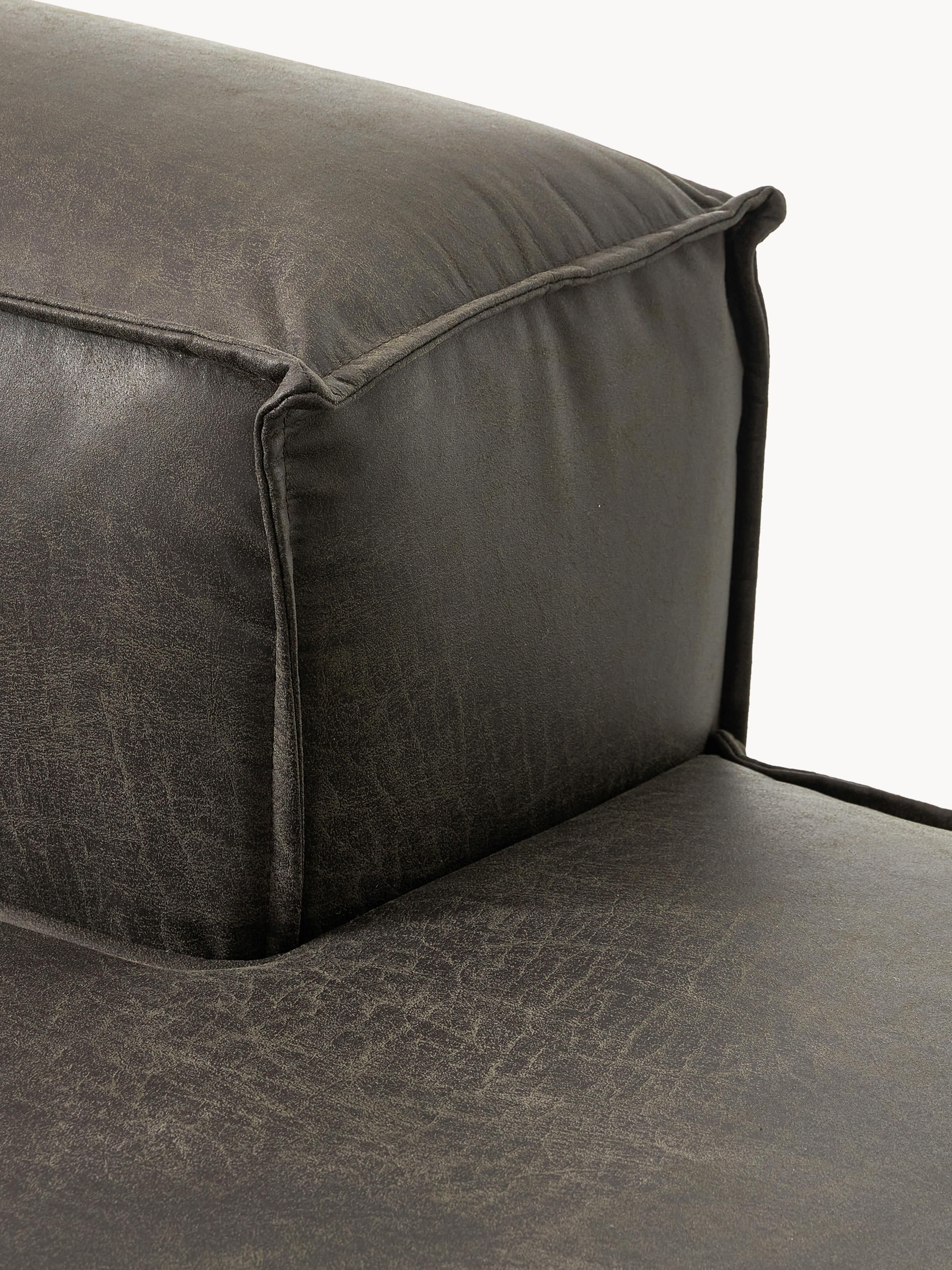 Chaise longue module Lennon van gerecycled leer