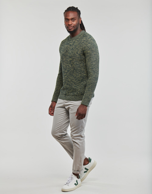 Selected - SLHVINCE LS KNIT BUBBLE CREW NECK NOOS - Vert