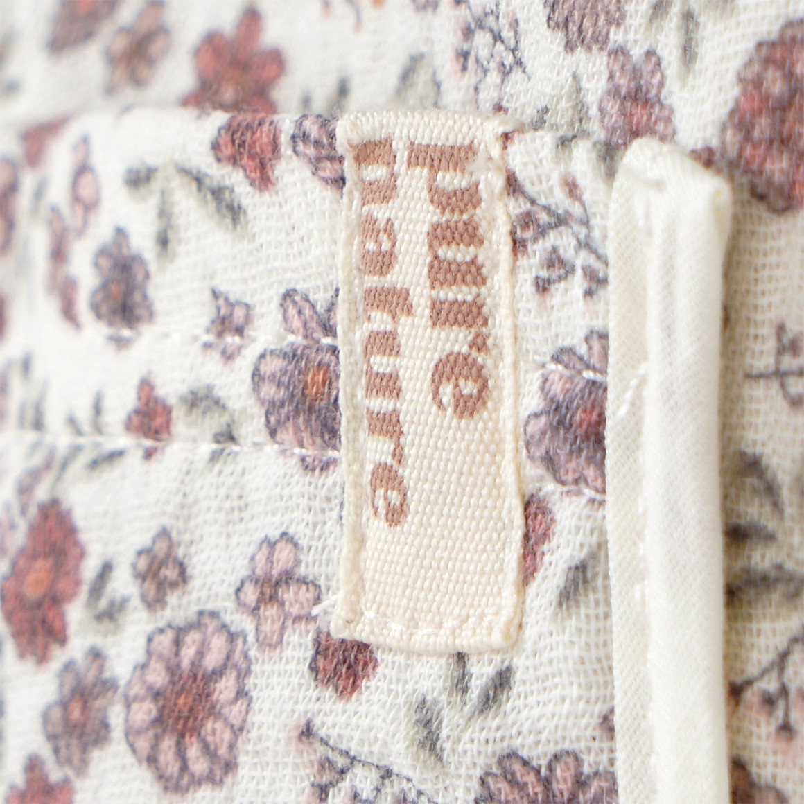 Topolino Pure Collection Mädchen Musselin-Weste mit Blümchen hellbeige / dunkelrosa