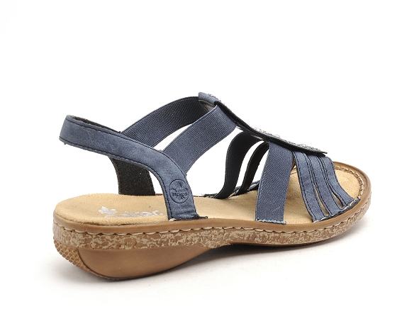 Rieker nu pieds plats femme 628g9 bleu