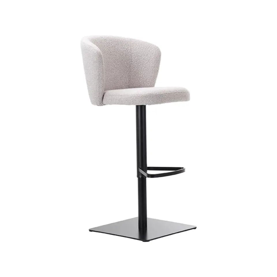LABEL51 Barkruk Wave - Naturel - Boucle - set van 2