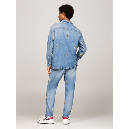 Tommy Jeans Crest Denim Overshirt, Denim Medium, XXL