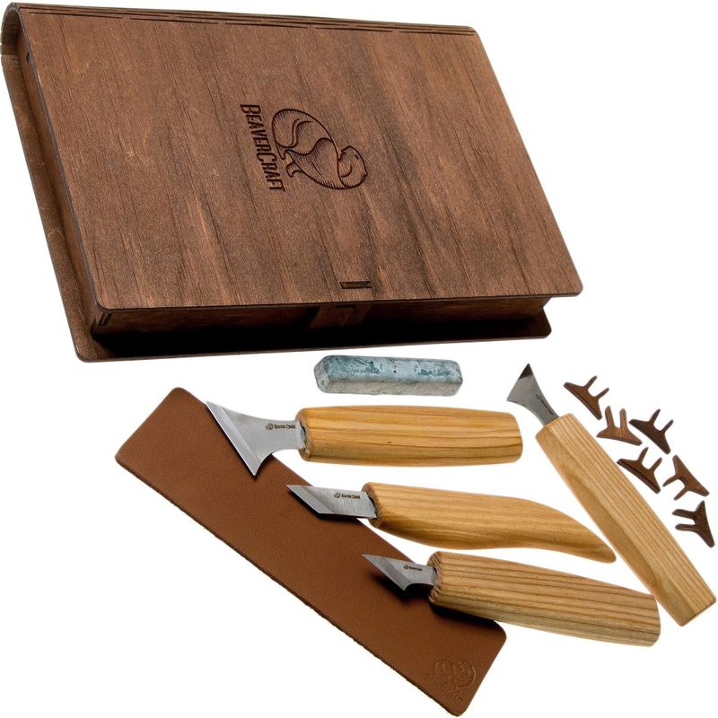 BeaverCraft - S05 Book - Houtsnijset - Geometrisch - Precisiewerktuigjes