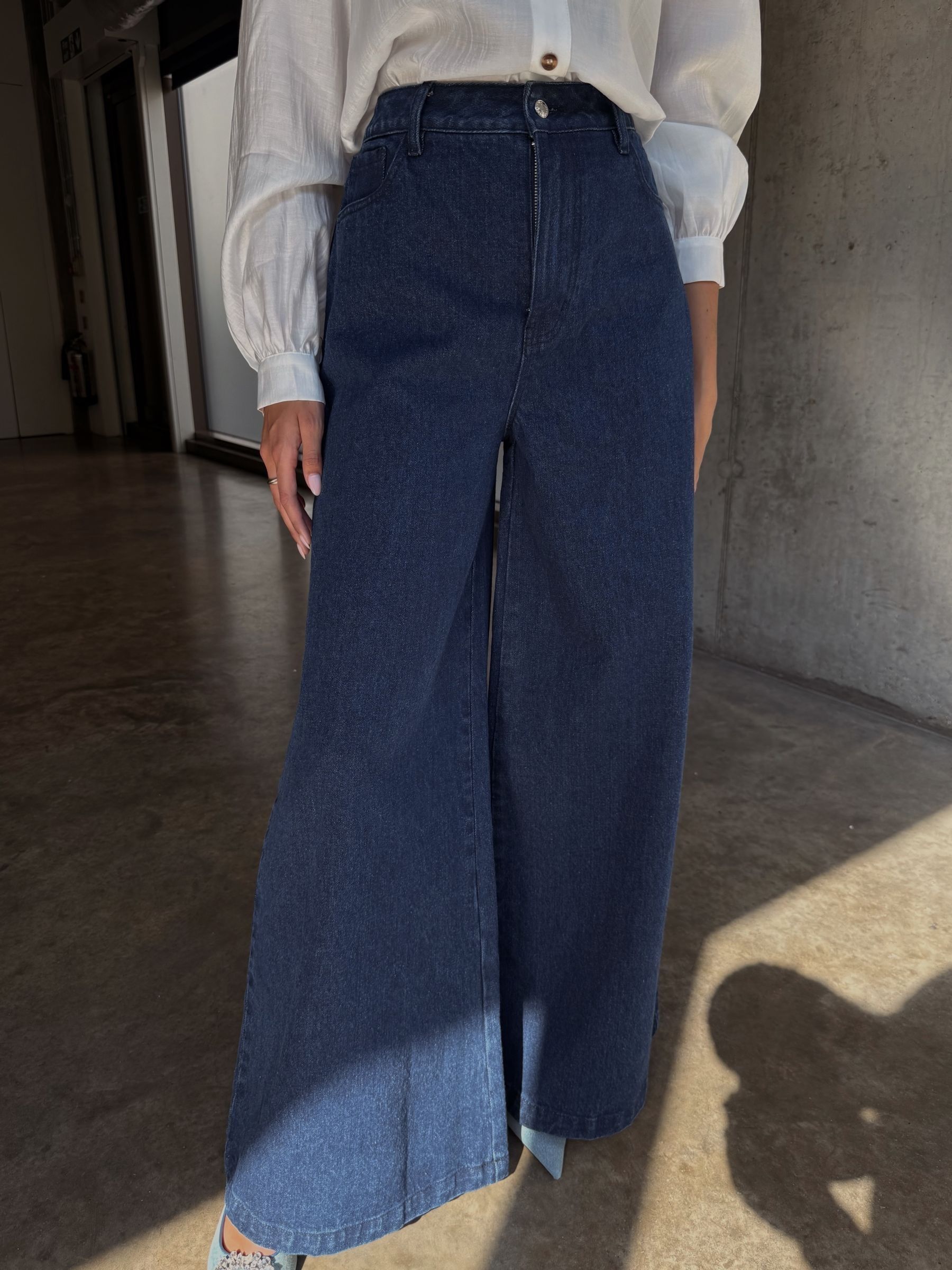 Never Fully Dressed Denim Palazzo Jeans