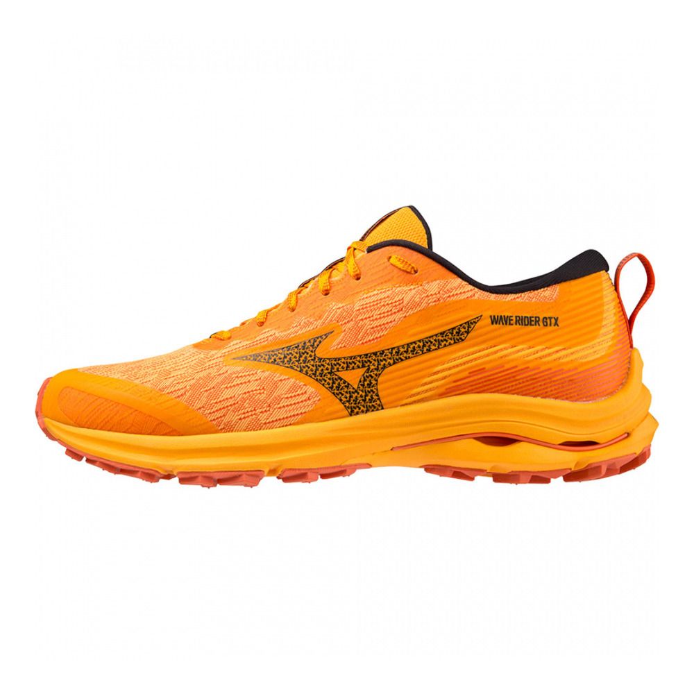 Mizuno WAVE RIDER GTX - Chaussures trail Homme zinnia/tigerlily/black