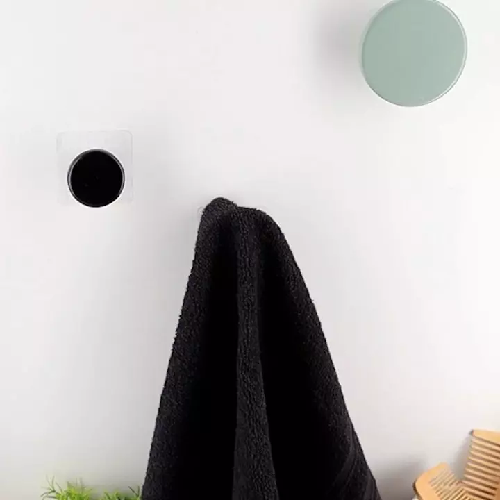 Patère adhésive (D6,5 cm) Easy Chic Naturel