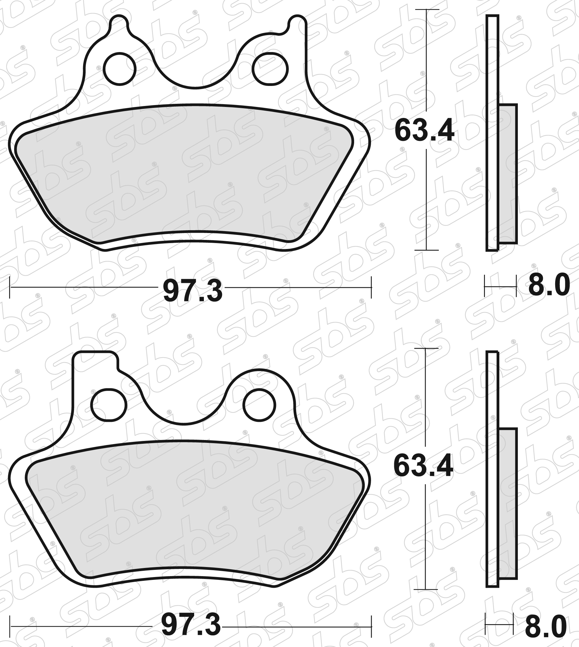 SBS - Plaquettes de frein 826 H.LS