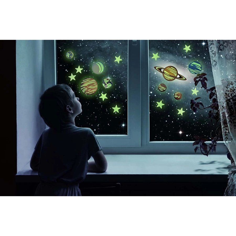 4M Glowing - Leuchtsterne & leuchtende Planeten 100 Teile Mehrfarbig