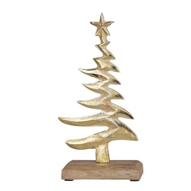 Tannenbaum - gold/braun - ca. 10 x 5 x 21 cm