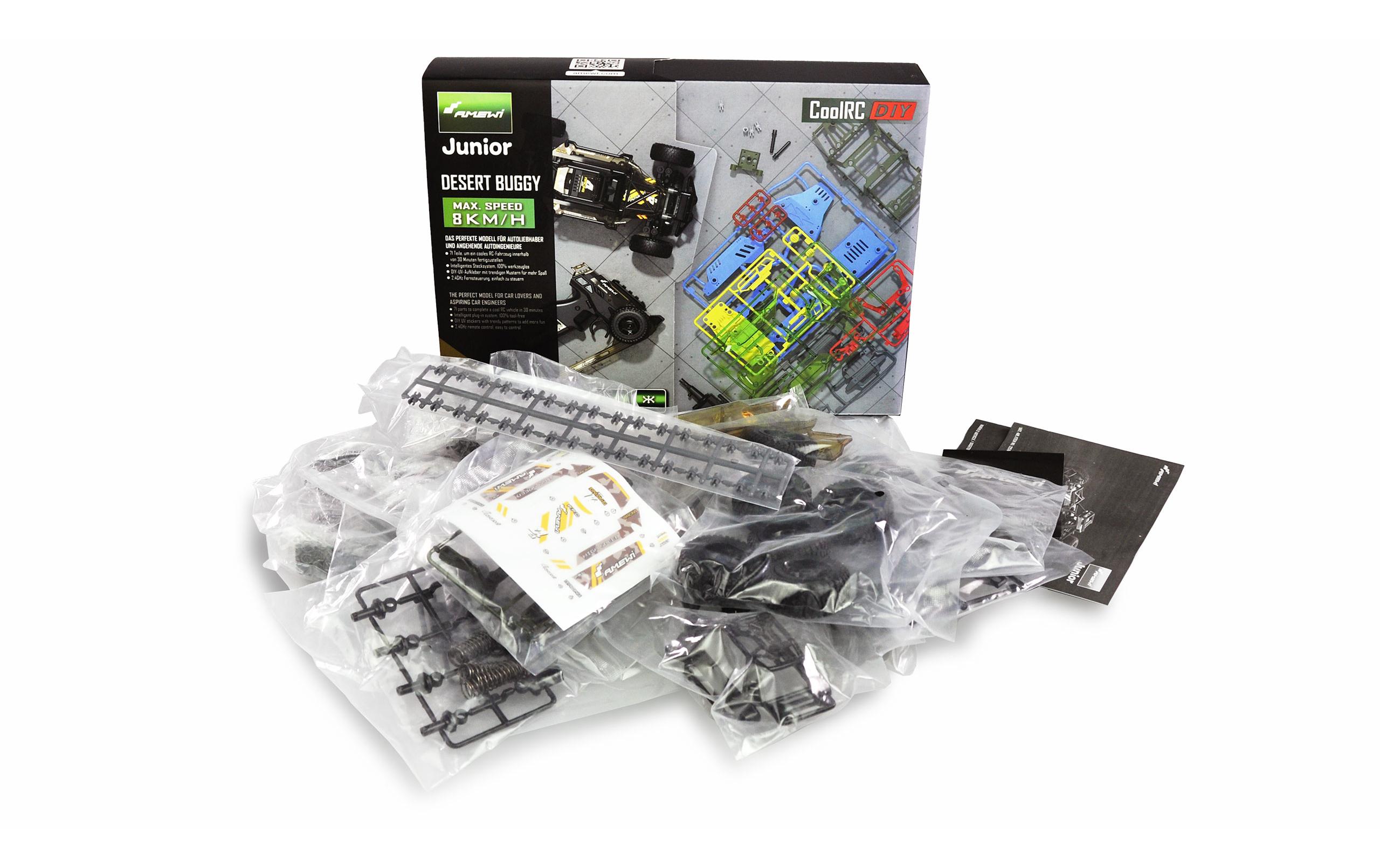 Buggy CoolRC DIY Desert 2WD Bausatz, 1:18Kleiner RC Buggy zum selber zusammenbauen