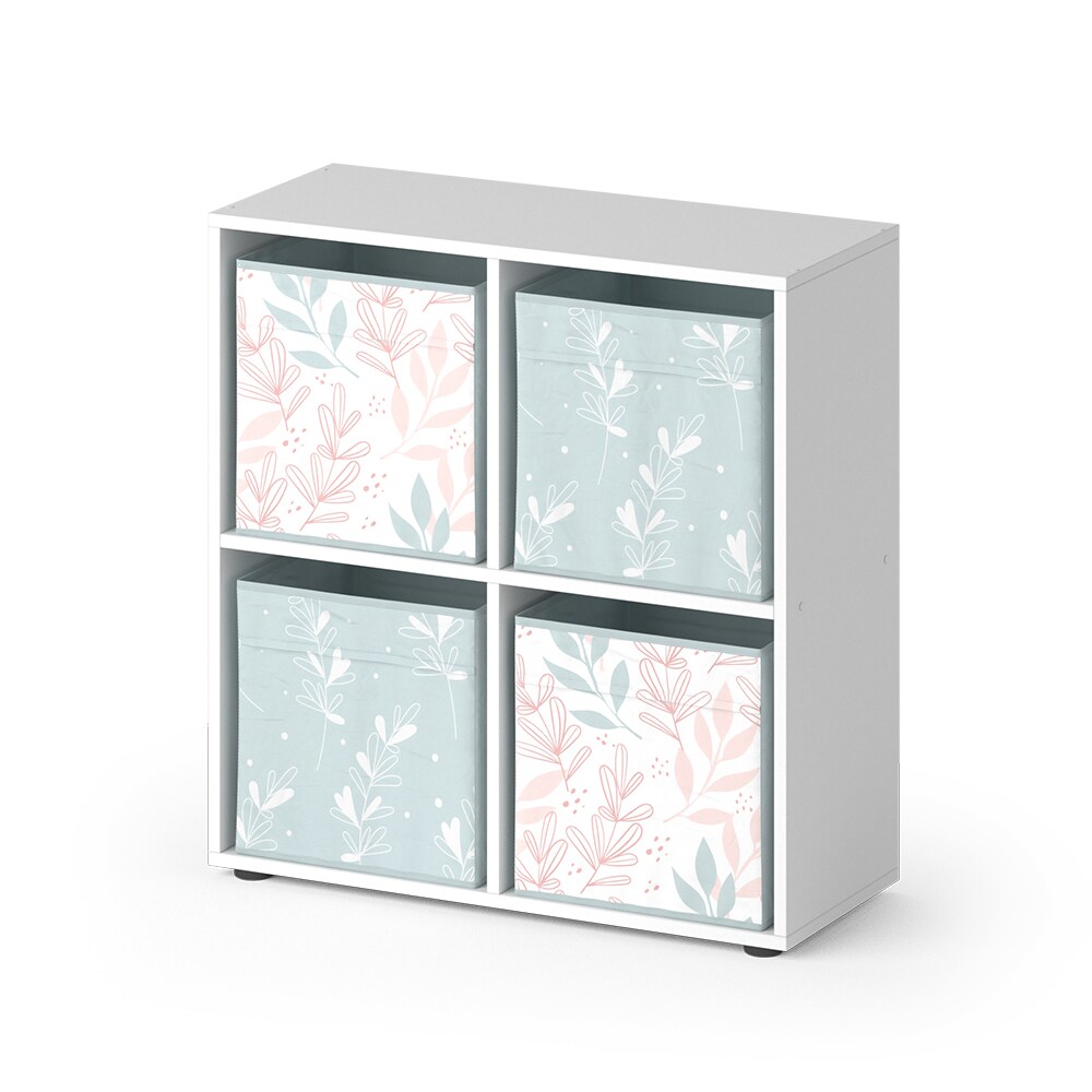 Vicco Raumteiler Würfelregal Standregal Tetra Weiß Faltbox Wohnzimmer Regal 73x72 cm modern Ablage 4 Fächer Dekoregal Ordnerregal Aufbewahrung