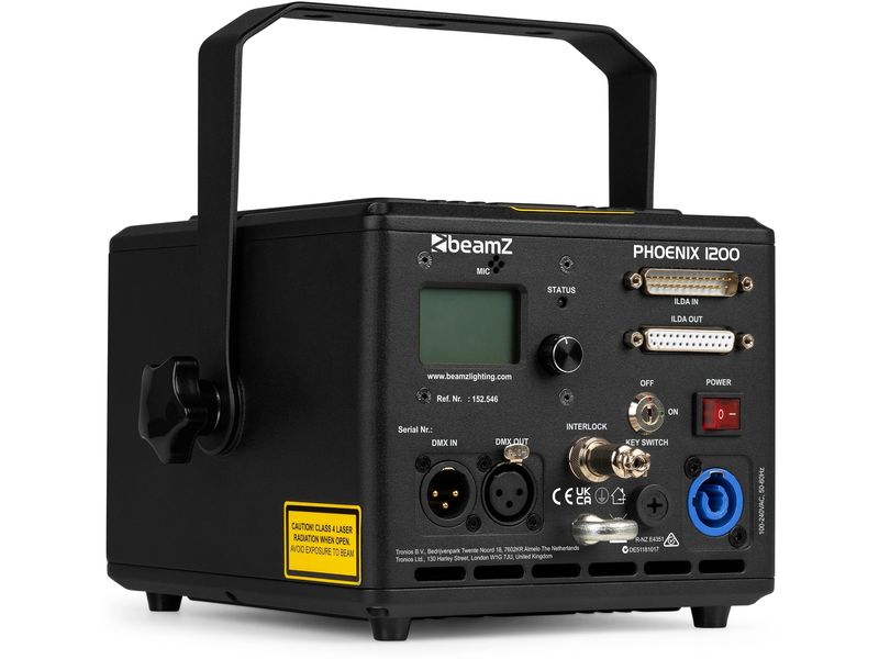 BeamZ Laser Phoenix 1200 Leistungsstarker Grafiklaser mit analoger Modulation
