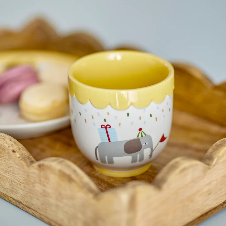 Bloomingville Mini - Celebrate Becher, Ø 7,5 cm, gelb