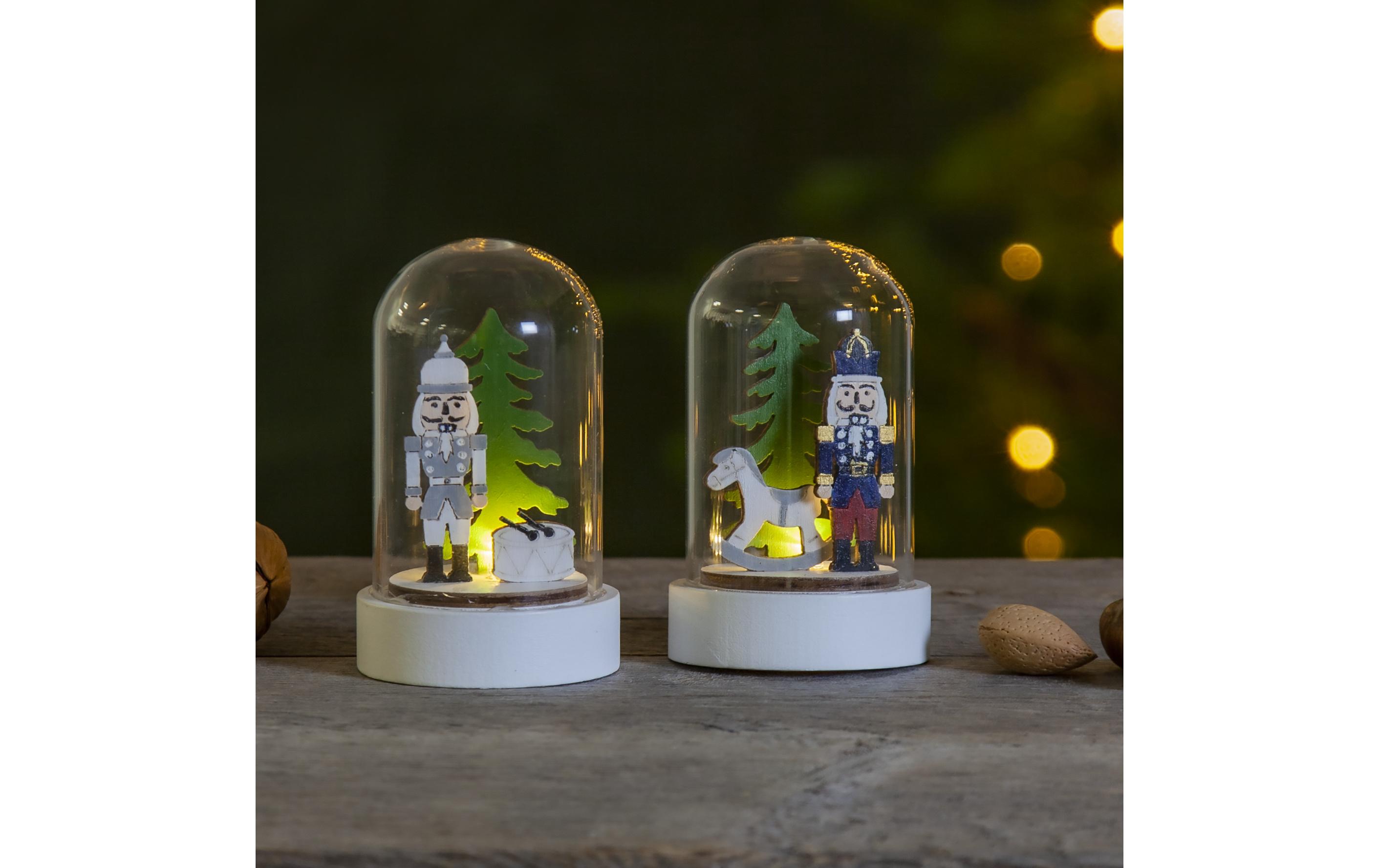 LED-Figur Nussknacker, 9 cm, 2 StückNussknacker im Wald