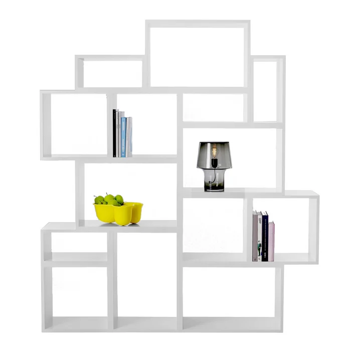 Muuto - Stacked System Regalmodul mit Rückwand, large / weiss