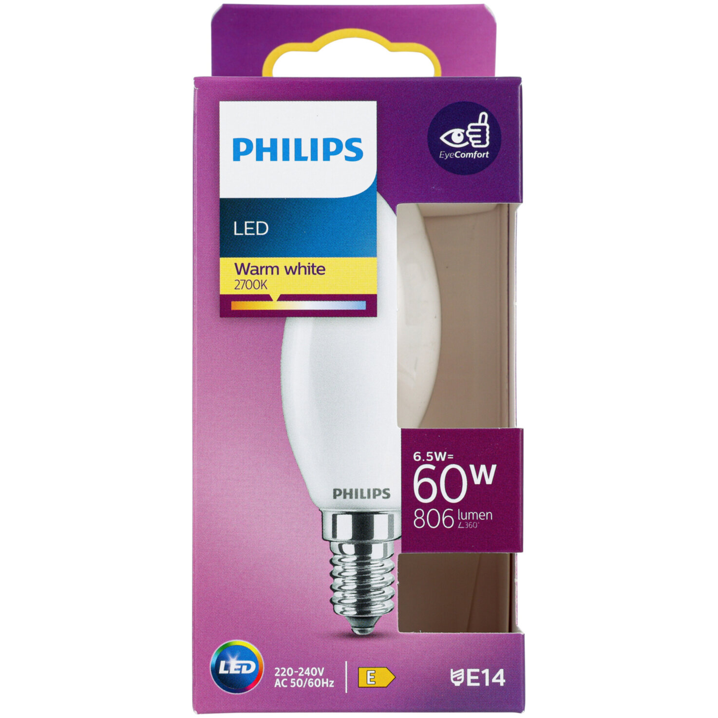 Philips LED-Kerze E14 warmweiss 6.5 W
