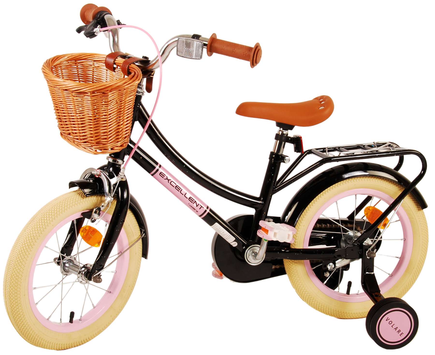 TPFSports Excellent Kinderfahrrad - Mädchen - 14 Zoll - Rücktritt + Handbremse - Grün