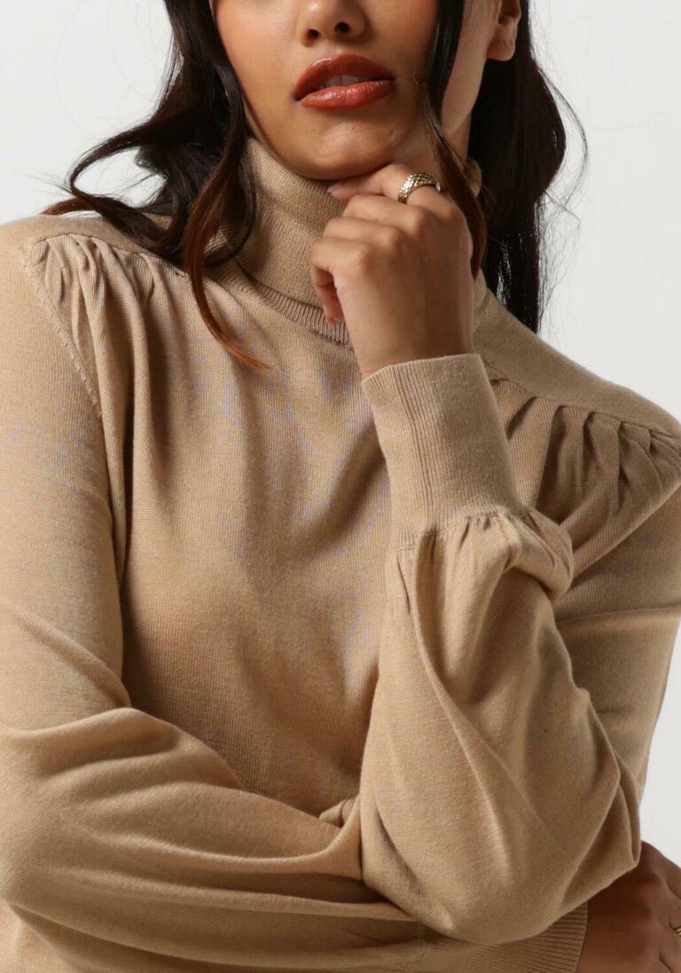 RUBY TUESDAY camel ruby tuesday coltrui veanna turtle neck balloon sleeves pull