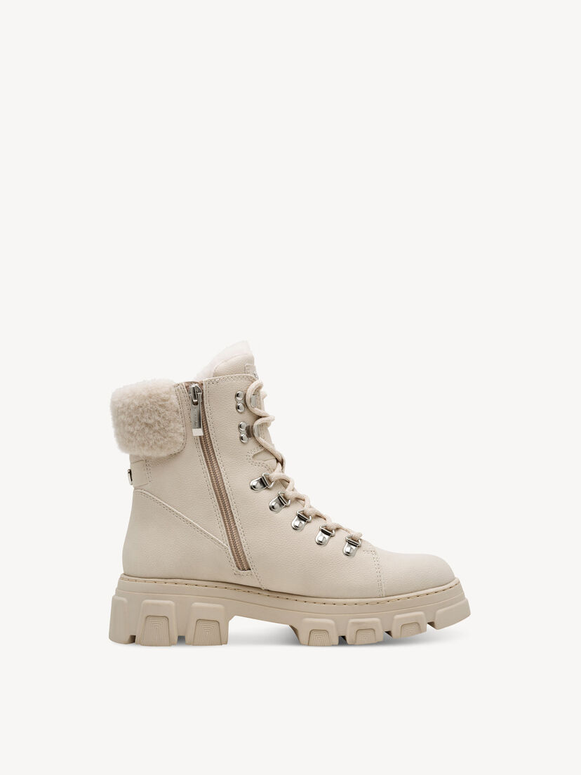 Enkellaarsje - beige warme voering
