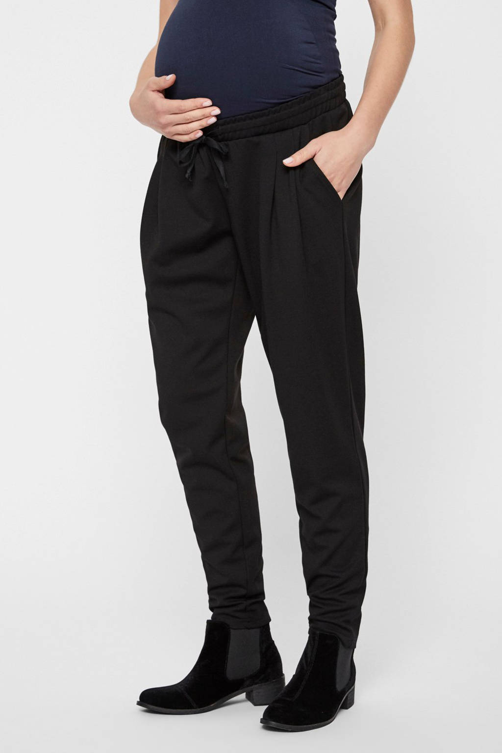 MAMALICIOUS high waist broek MLLIF zwart