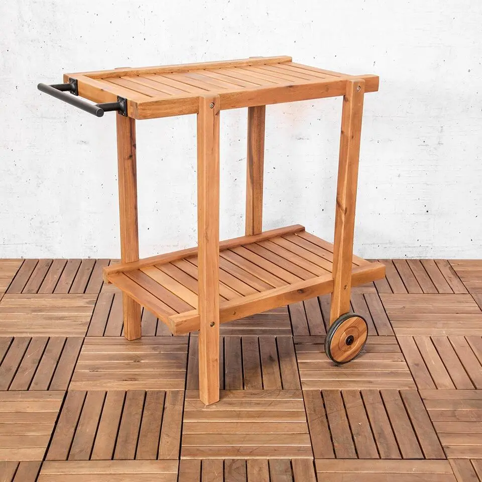 Sens-Line - Toby Tuin Trolley - 76x50x77 - Acaciahout
