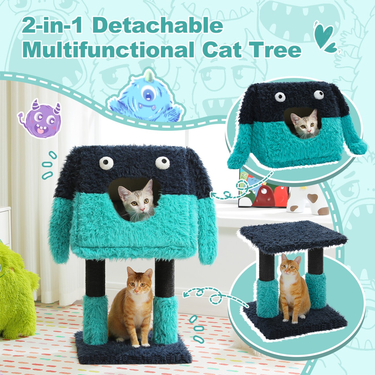 Pawz Road Monster 2-in-1 Katzenhaus