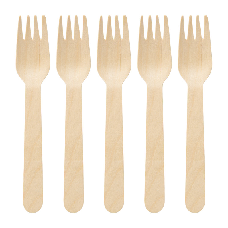 Houten vorken - set van 20