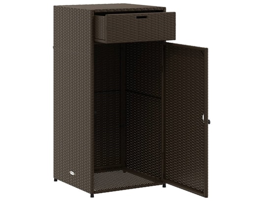 VIDAXL - Armoire de jardin Armoire de rangement jardin marron 55x55x111 cm résine tress...