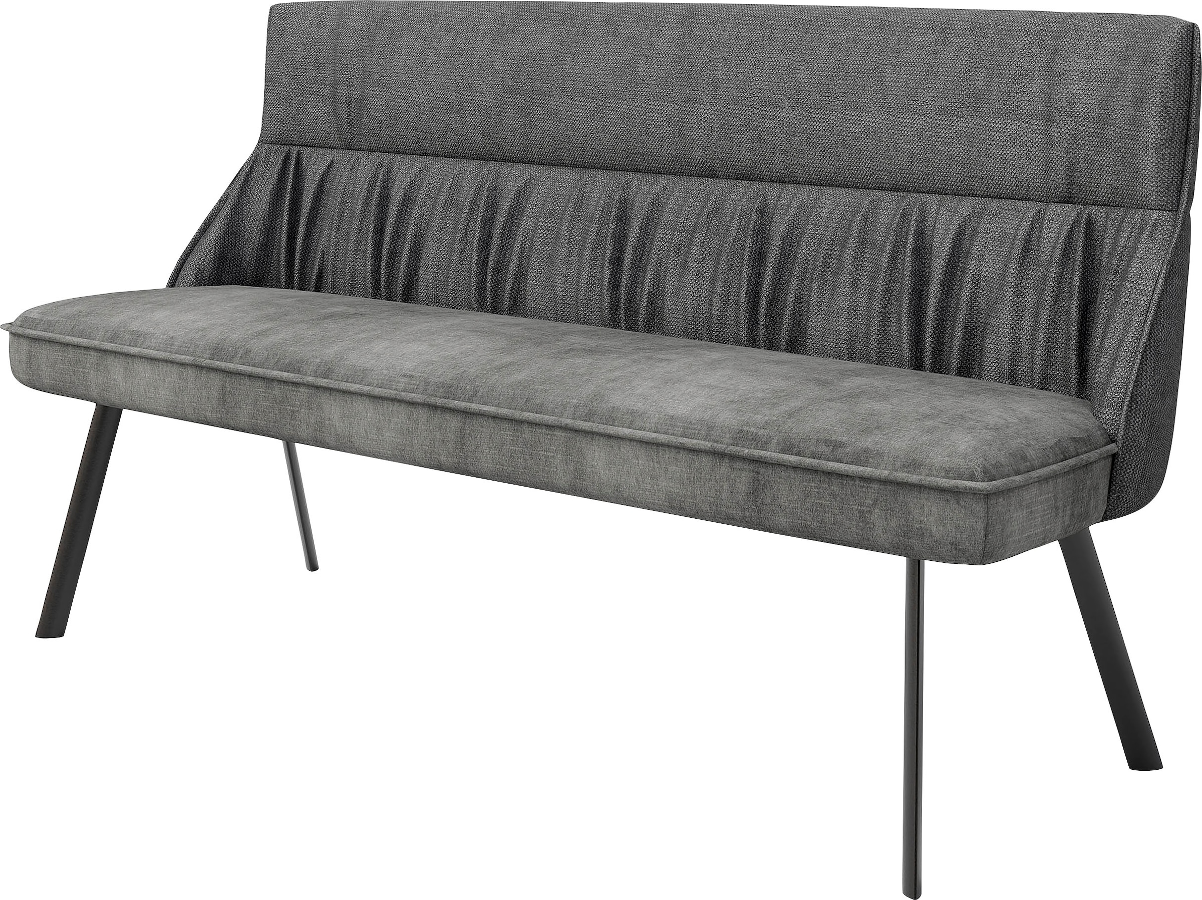 byLIVING Polsterbank »California« 1 Stk. tlg. 180 cm Bank, Webstoff und Vintage Samt mit gemütlicher Nosaqfederung