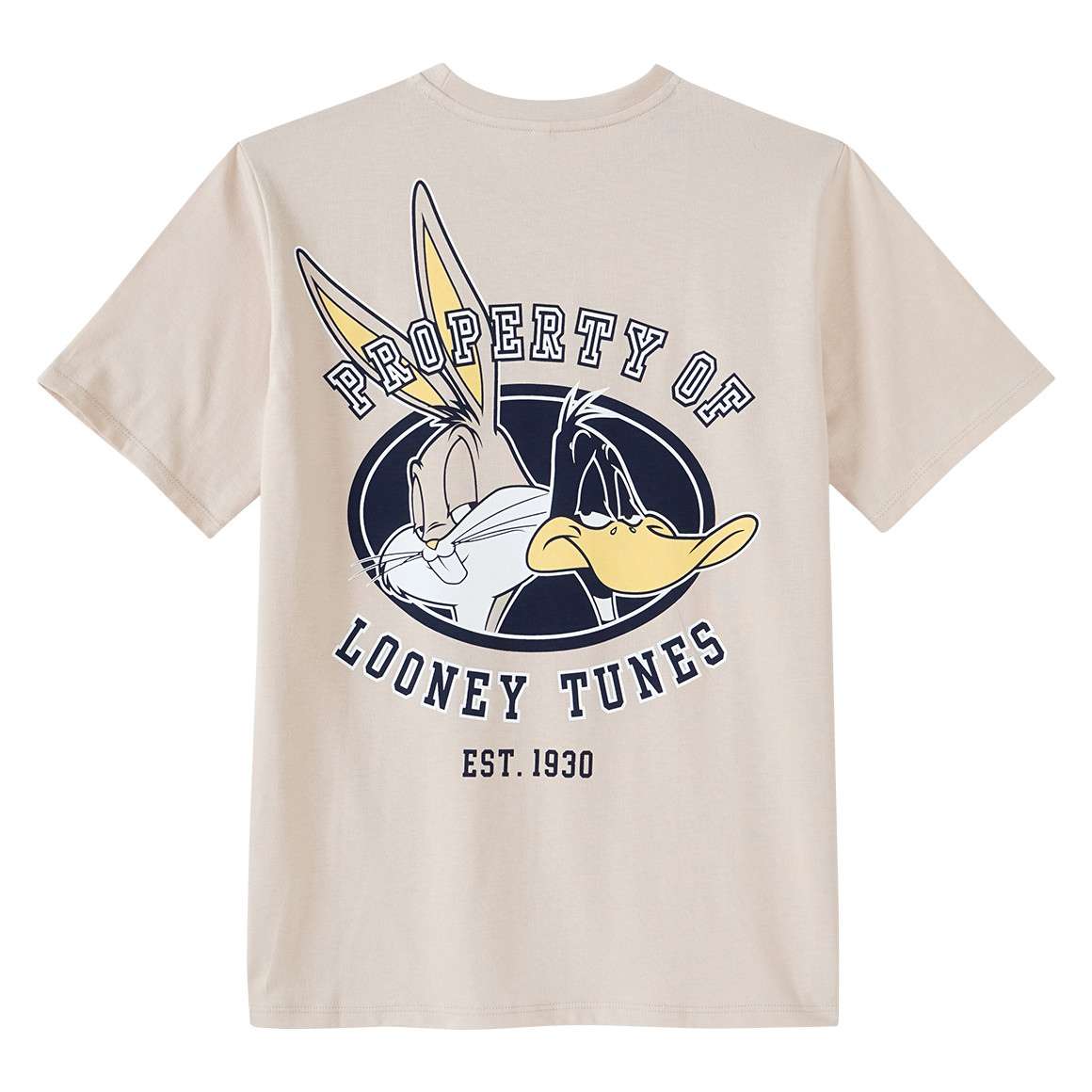 Yigga Looney Tunes T-Shirt mit Rücken-Print beige