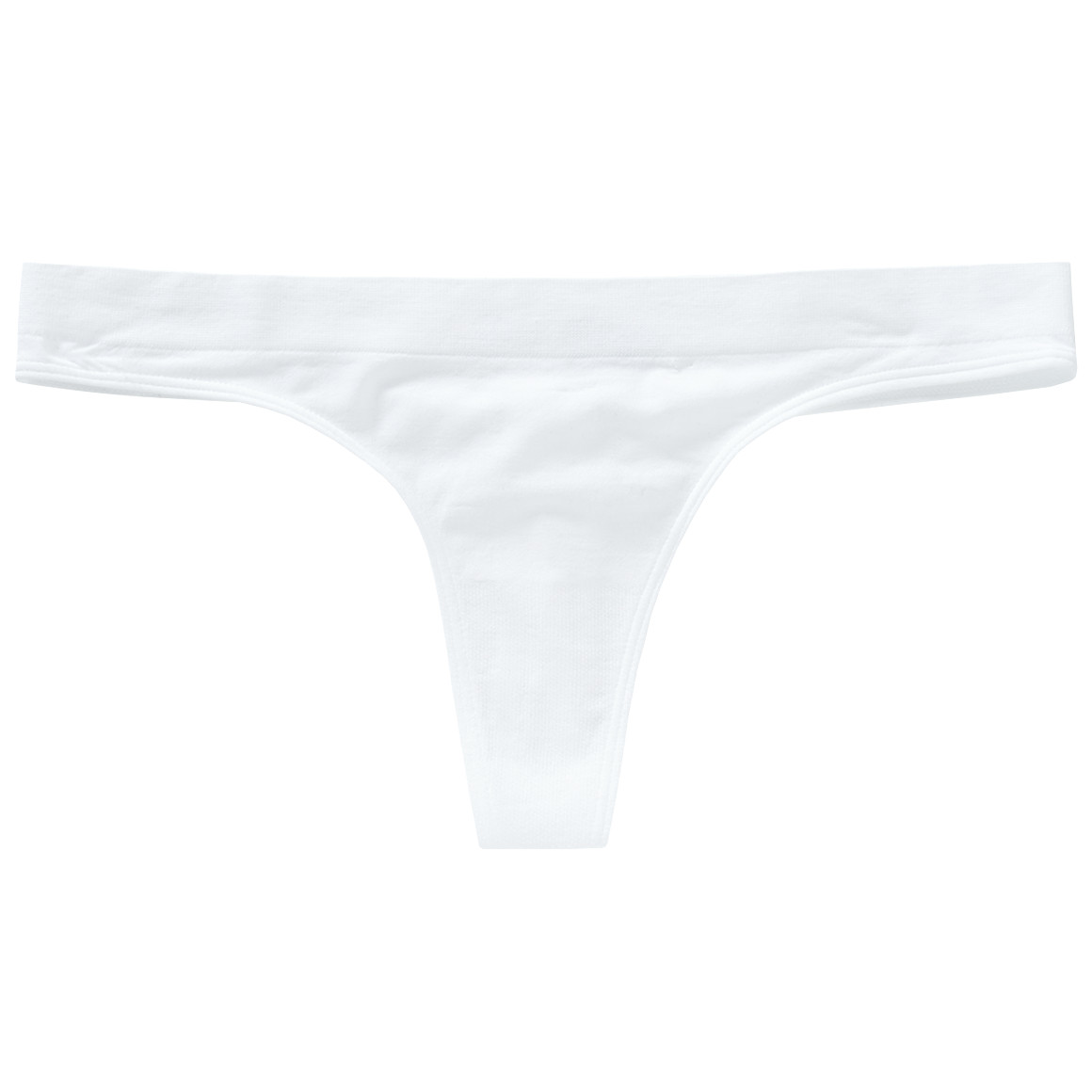 Gina Benotti Damen Seamless-String aus Mikrofaser weiss