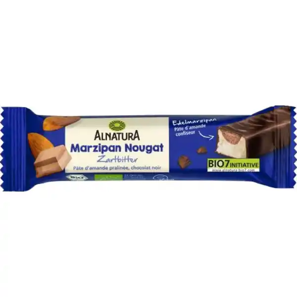 Bio Marzipan Nougat Riegel Zartbitter