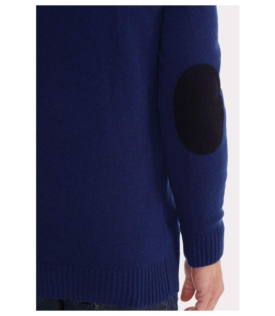 Pull col v chaud a coudières