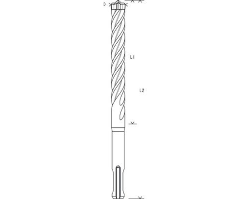 Boorhamer SDS plus-7X 6 x 200 x 265 m