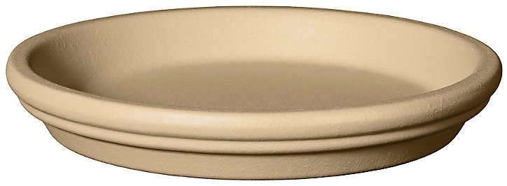 Soucoupe céramique pour pot Deroma BigBand sable ø27,7 cm