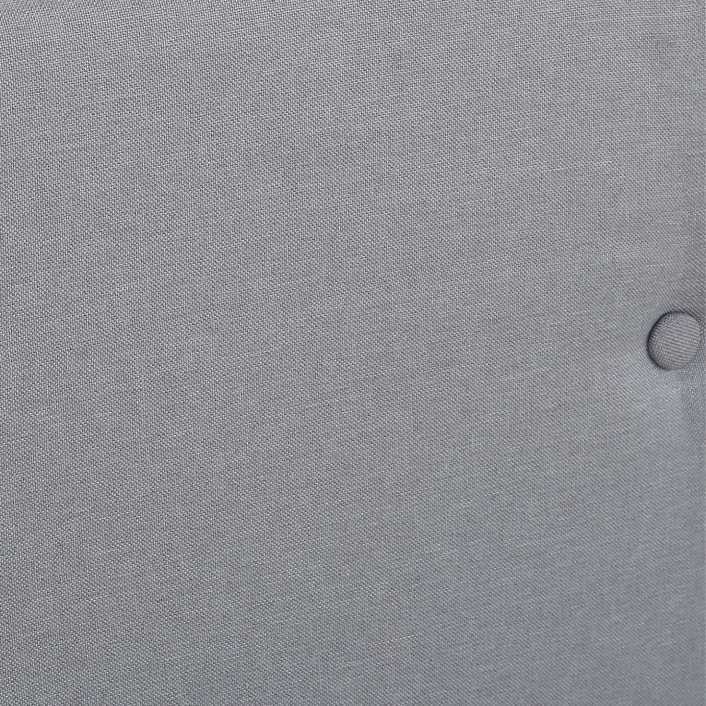 Lit double scandinave OSLO avec tête de lit et sommier 140 x 190 cm tissu gris clair