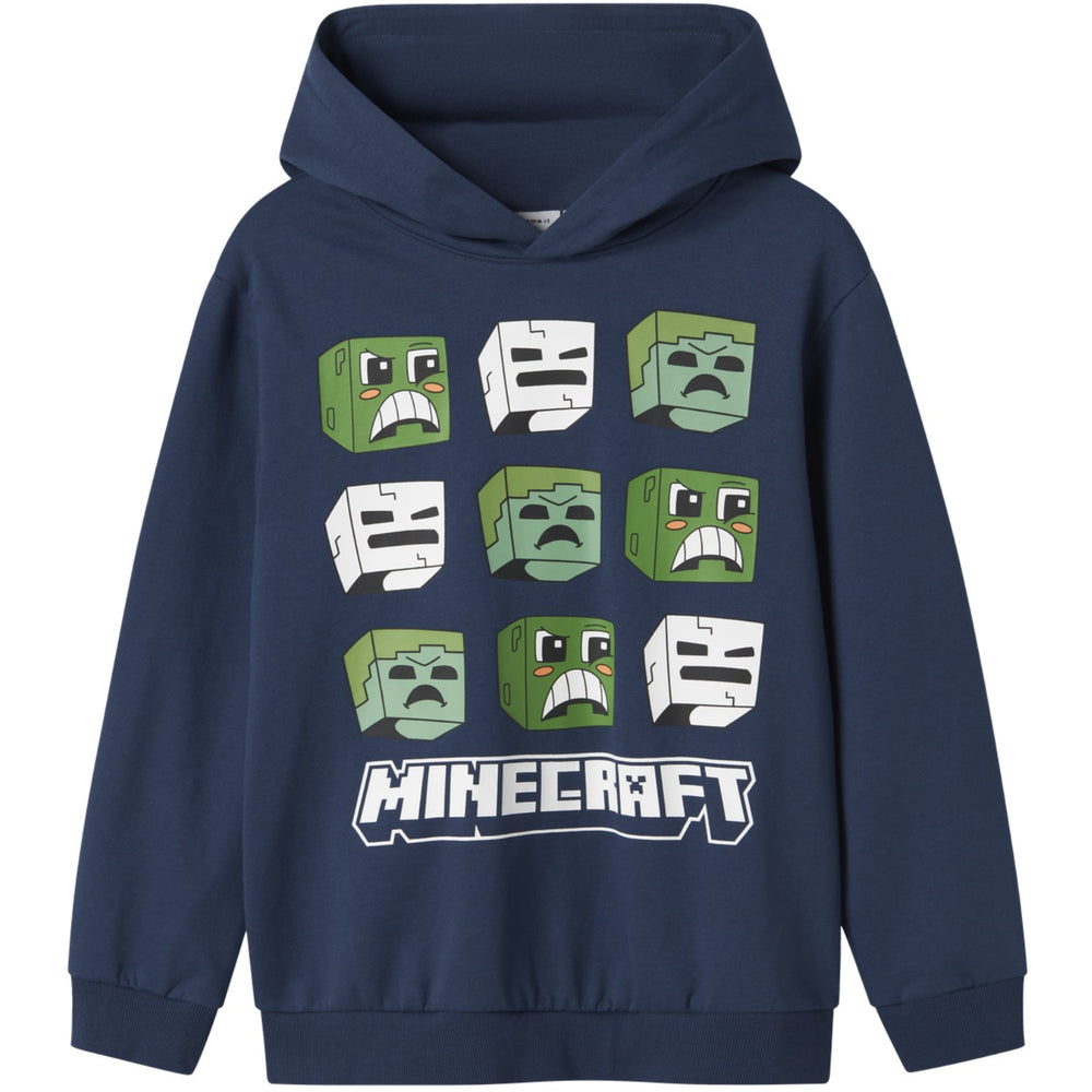 Køb Name It Insignia Blue Nkmsaag Minecraft Nreg Sweat Wh Bru Bfu