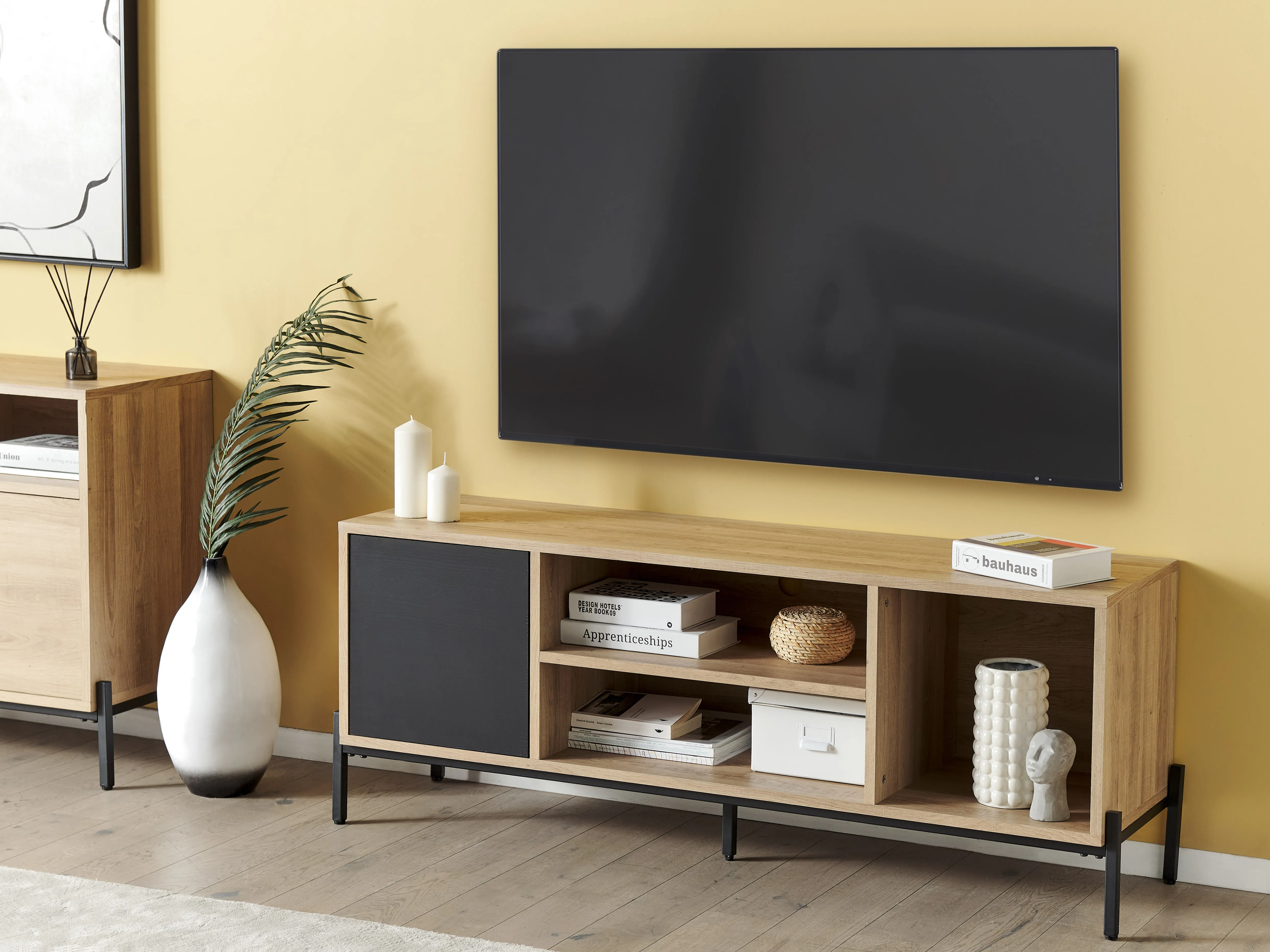TV-meubel MOINES Bruin/zwart