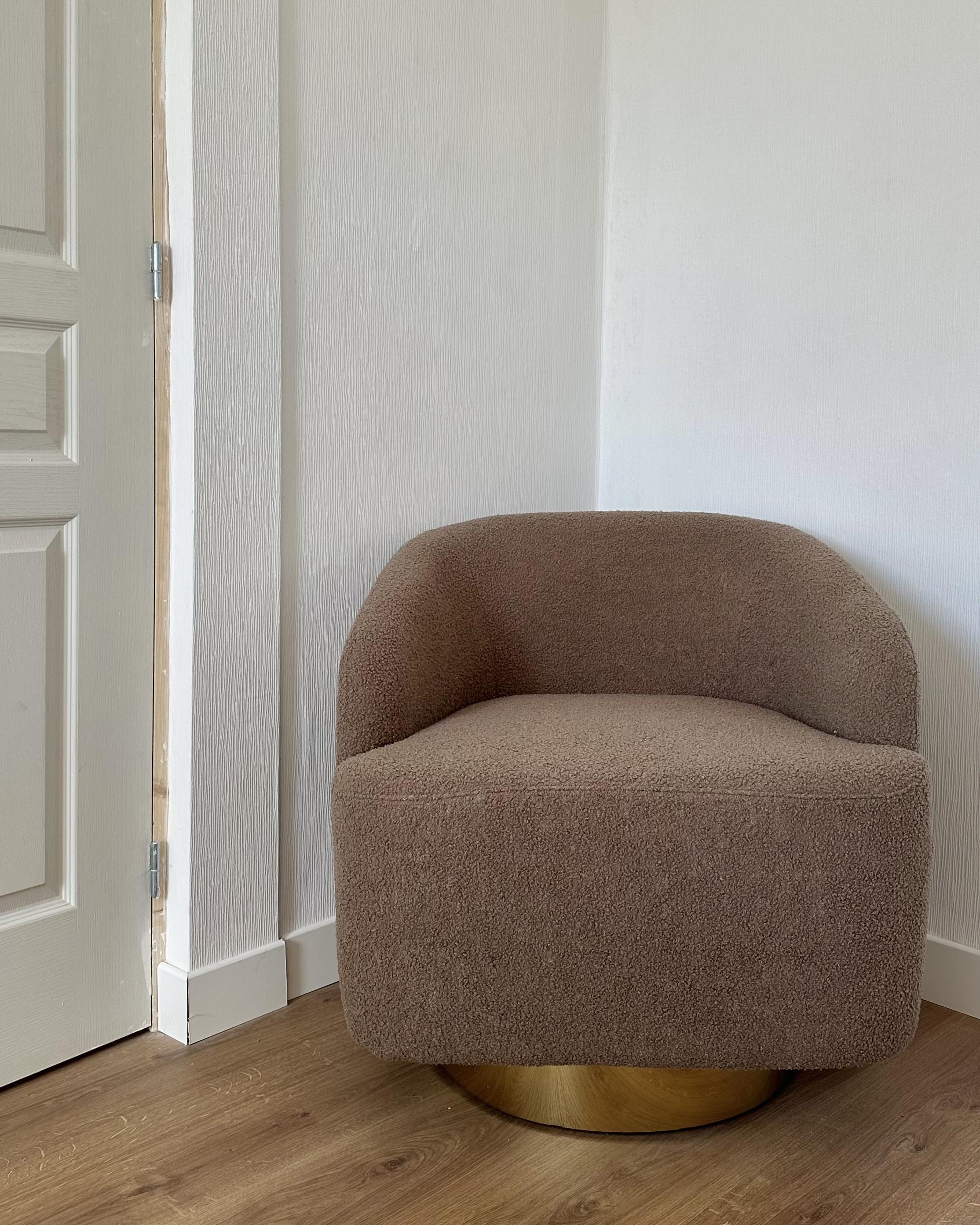 Fauteuil LAVIK Stof Bruin