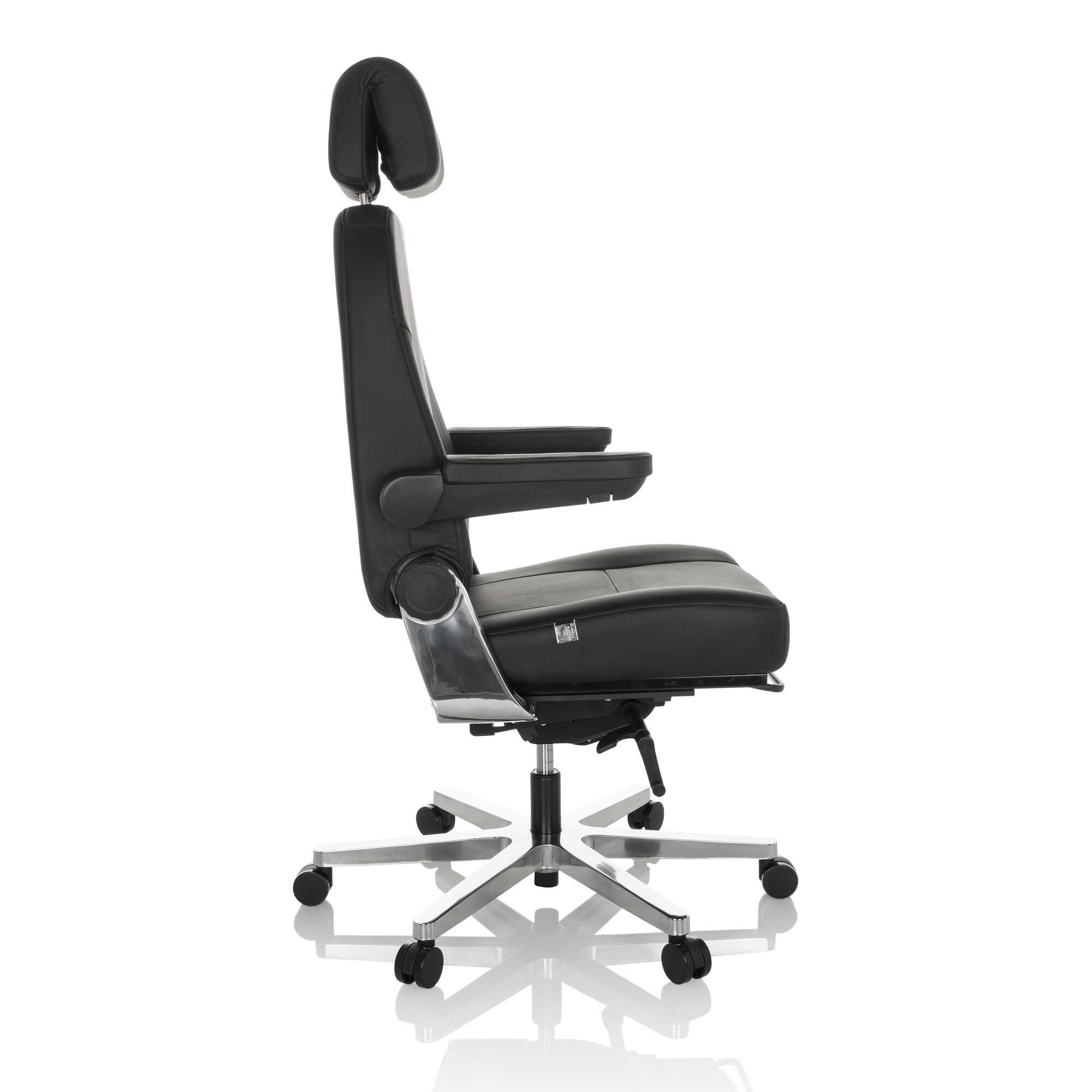 XXL Drehstuhl 24 HOURS F Leder mit abklappbaren Armlehnen hjh OFFICE
