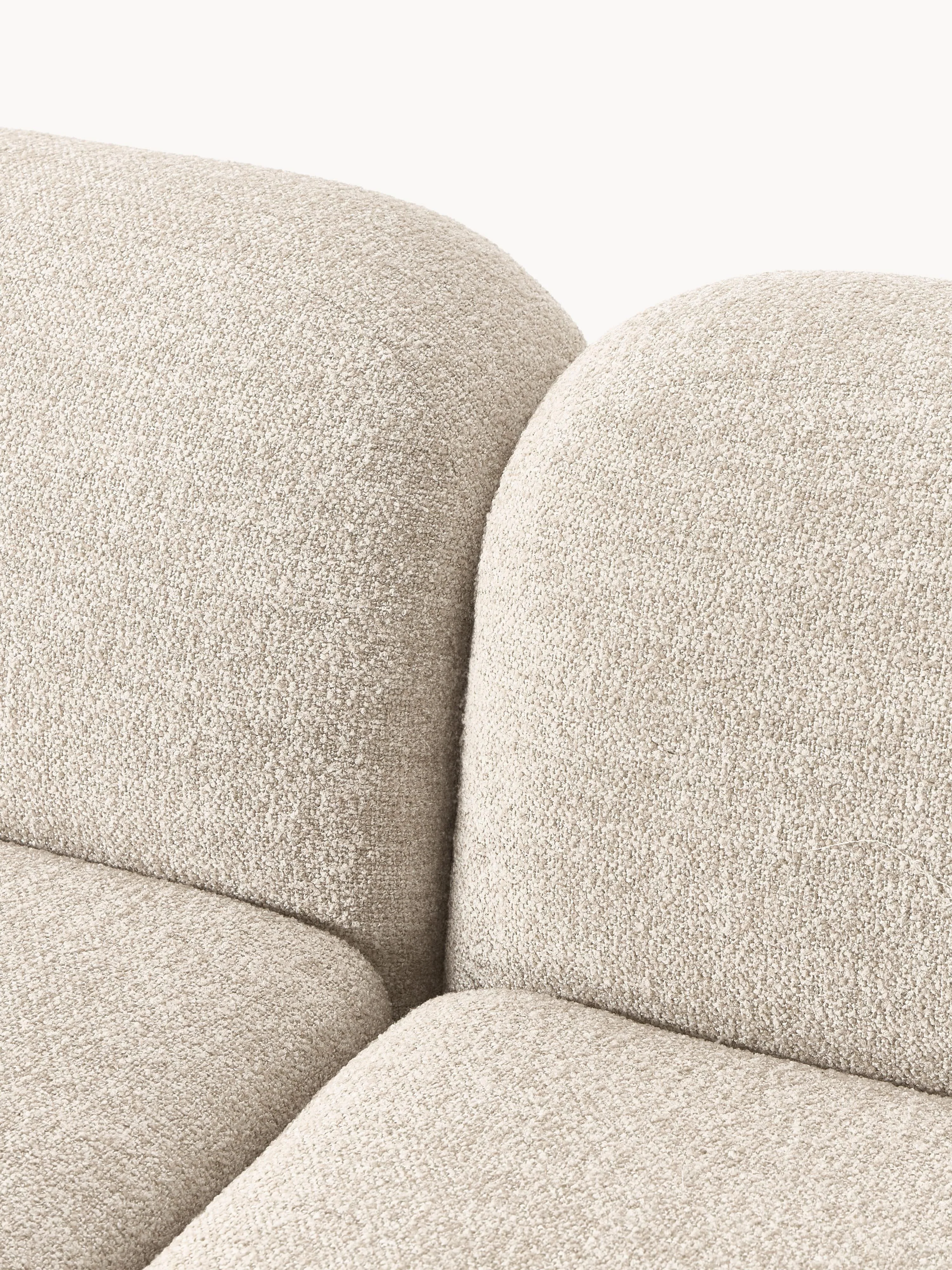 Modulaire bouclé hoekbank Wolke (4-zits) met chaise longue