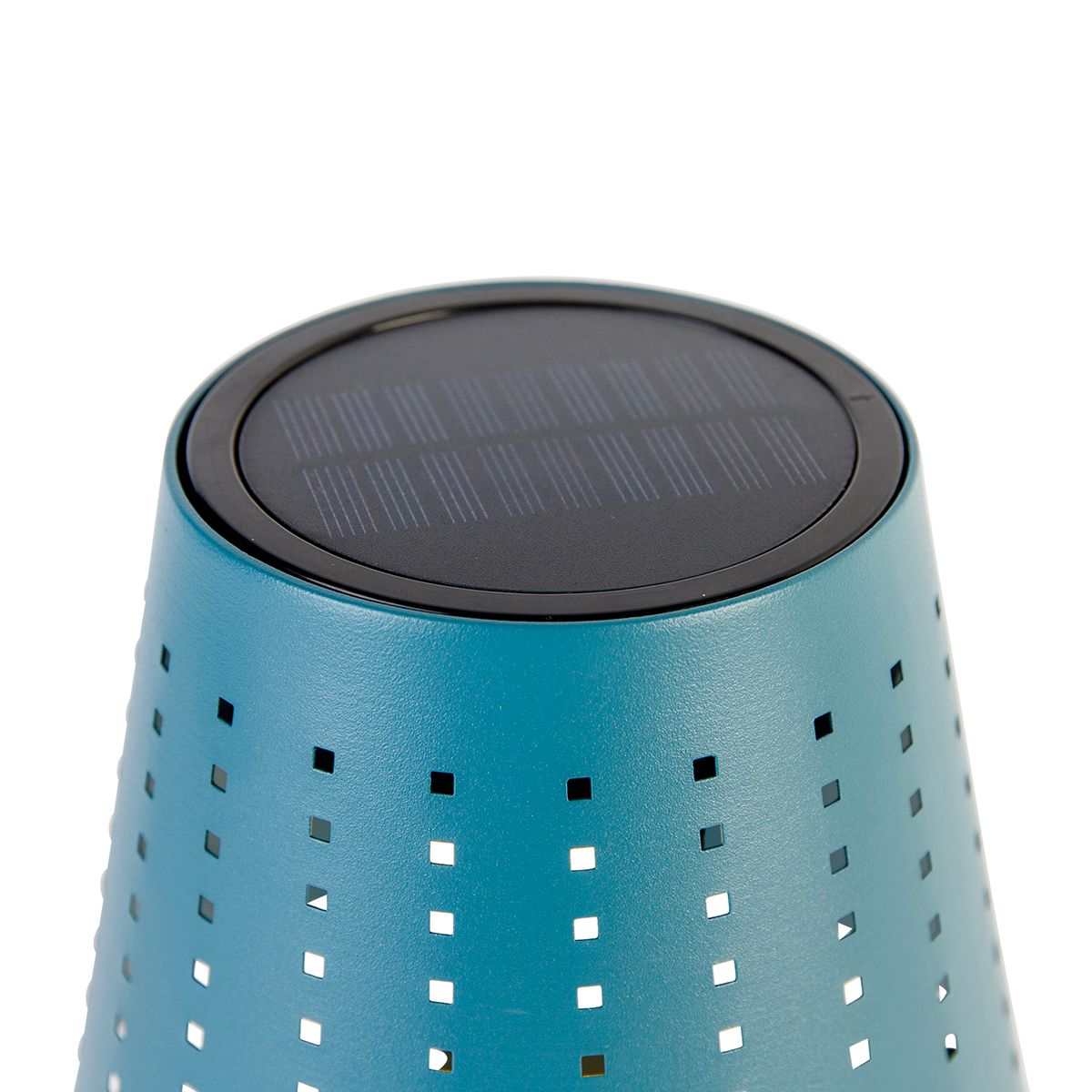 Set van 2 tafellampen blauw oplaadbaar en solar - Ferre