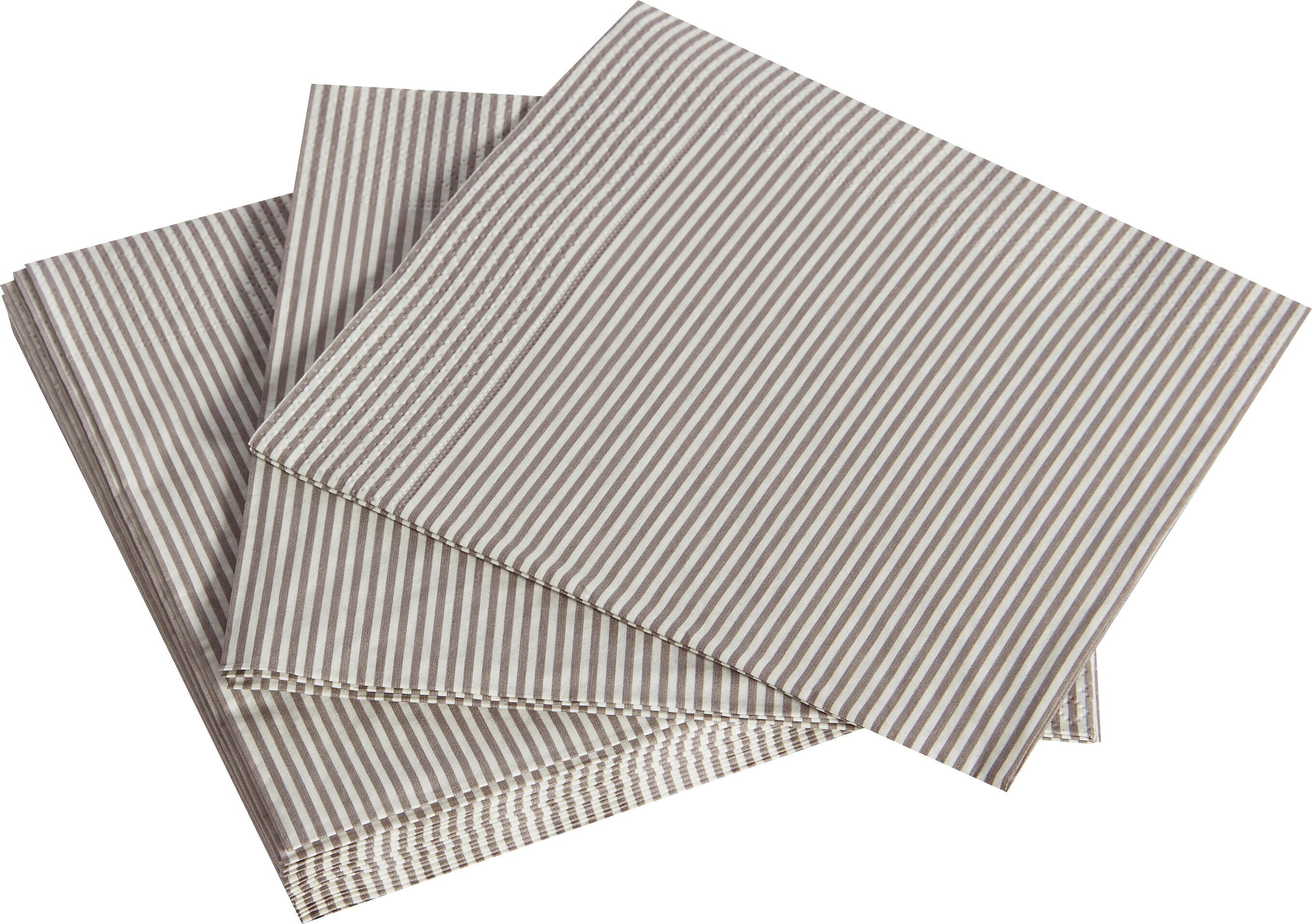 STRIPES Papierservietten - Beige / B: 33.0 cm x T: 33.0 cm x H: 0.1 cm