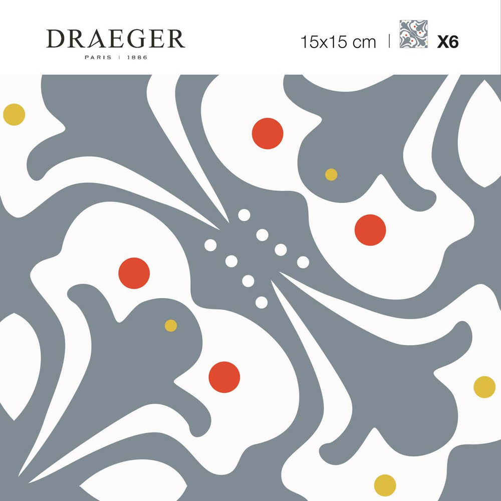 Stickers carrelage 15 x 15 cm - motif gris et blanc