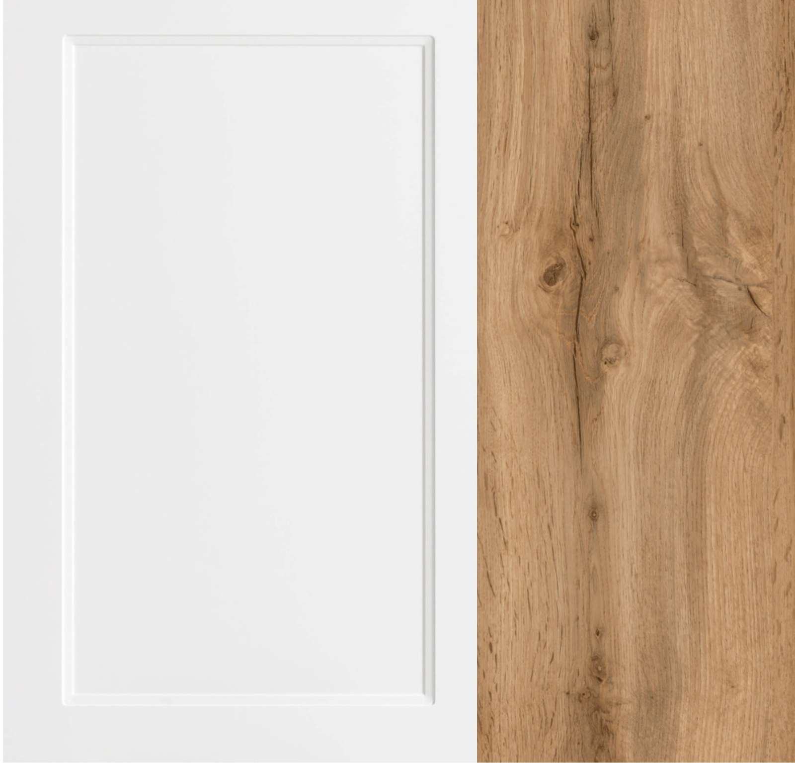 Spülenschrank MERAN - weiß - Wotaneiche - 120 cm