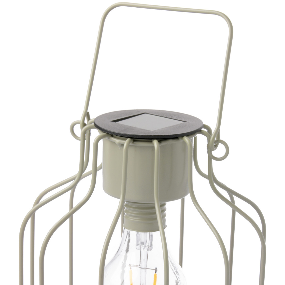 My Home LED-Solarleuchte aus Metall grau